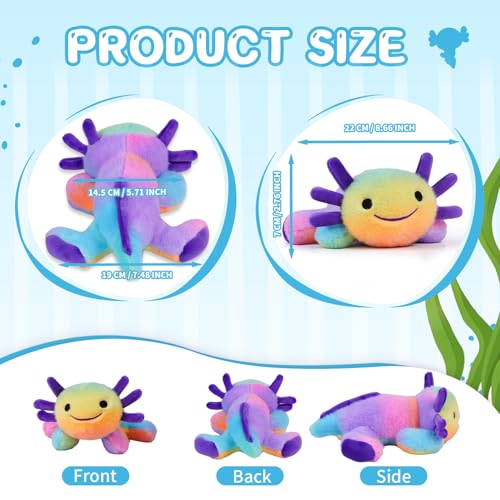 CHEEKYNEWT CO. Axolotl Plush Toy,Stuffed Axolotl Plush,8.66" Axolotls Toy,Birthday Gift for Boys and Girls Gift for Christmas.(Mixed Purple,1 Pack) by CHEEKYNEWT CO. - Used condition - Image 2