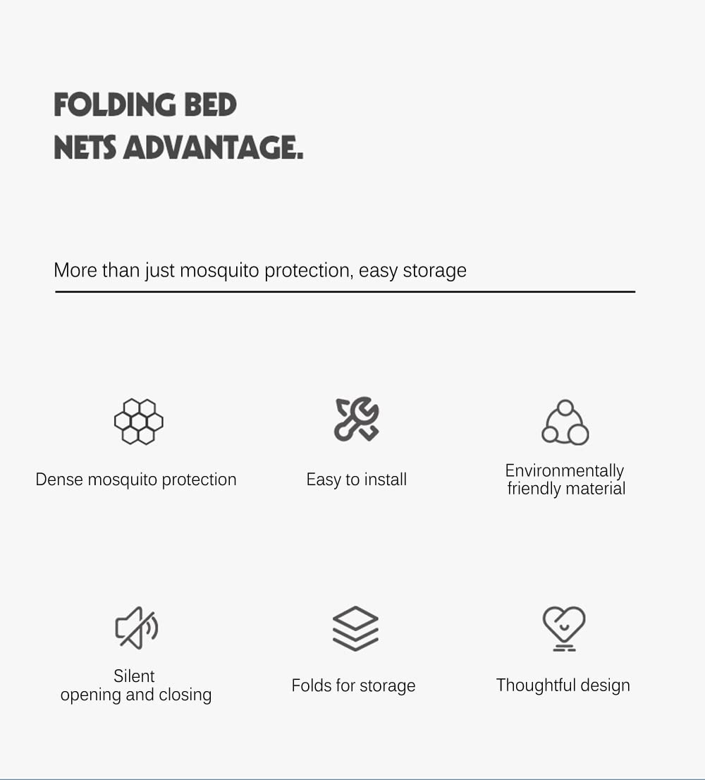 Mosquitera Plegable portátil para Cama, Dosel para Acampar, Viajar, hogar, Tienda de campaña antimosquitos, mosquitera Plegable para Adultos, mosquiteras sin Fondo para Dormir al Aire Libre,