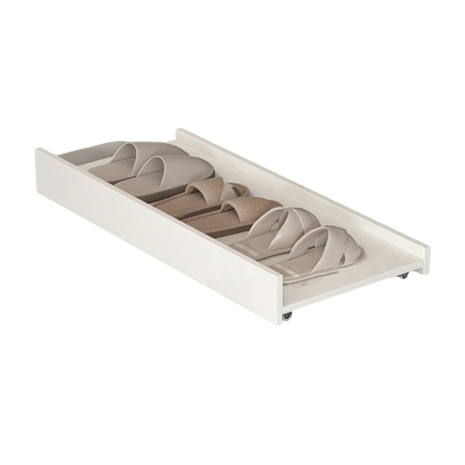 Étagère à chaussures amovible en MDF blanc pour résoudre le manque de place des placards