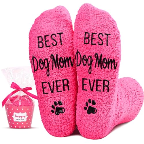 HAPPYPOP Funny Dog Mom Gifts - Dog Lover Socks for Women