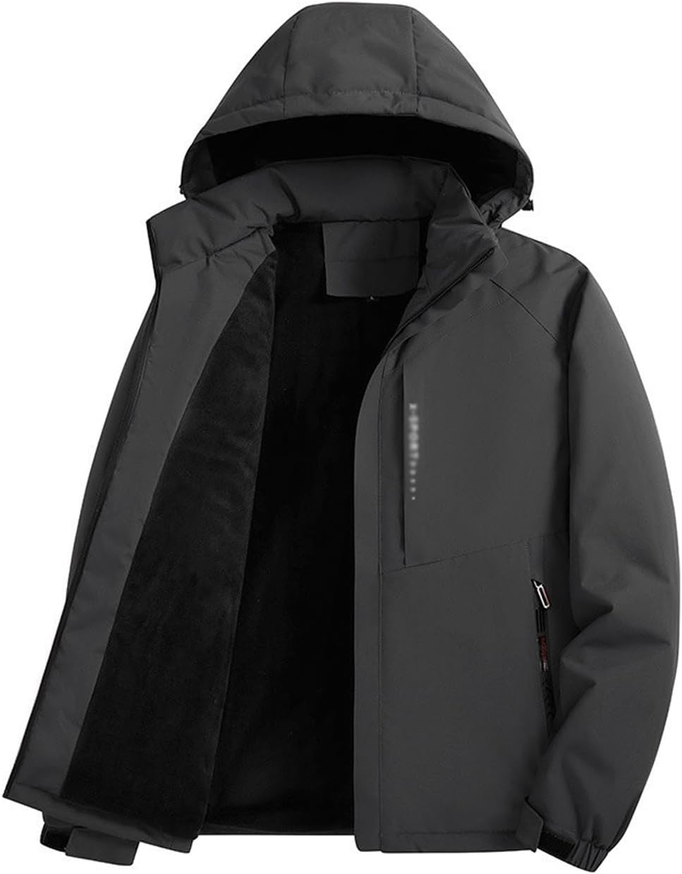 ZGZZ7 Men's Winter Warm Fleece Lining Jackets Active Athletic Thermal Outdoor Skiing Jackets Big Size