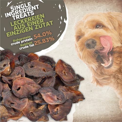 Schweinenasen Naturprodukt für Hunde 500g (ca. 15-20 Stück) | Getrocknete Schweinenasen Kausnack | Gesunde Hundesnacks zur Zahnpflege | Proteinquelle | Ideal für Diät und Langzeitbeschäftigung