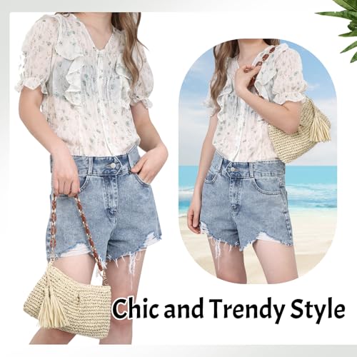 Emprier Straw Woven Shoulder Bags for Women Tote Handbags Summer Beach Purse3