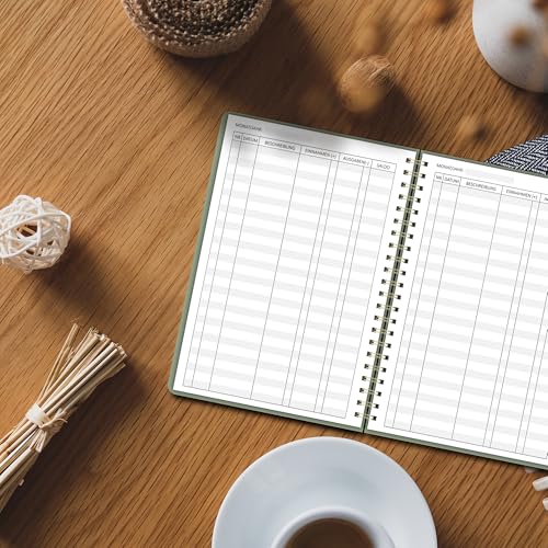 BIROYAL Kassenbuch A5-120 Seiten Haushaltsbuch, Budget Planner & Kassenbücher - Einnahmen Ausgaben Buch - Haushaltsbuch zum Eintragen - Kassenbuch Kleinunternehmer- Ausgaben Tracker Finanzplaner