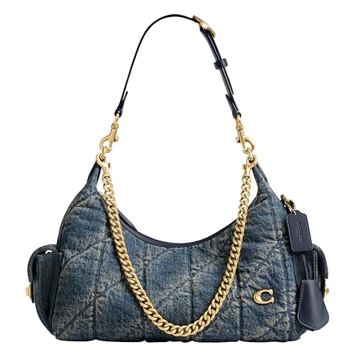 Coach Soft Quilted Loved Denim Pocket Juliet Bag 30