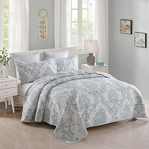 JML Quilt Set, 3 Pieces Solid Color Bedspread Coverlet Cover - Soft Brushed Microfiber, Lightweight Hypoallergenic Pinsonic Bedspread Set (Color 48, Full/Queen 88" x 92")