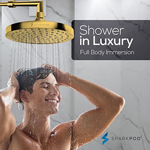 SparkPod Rain Shower Head, 8 Inch Round, Egyptian Gold Finish - image 7
