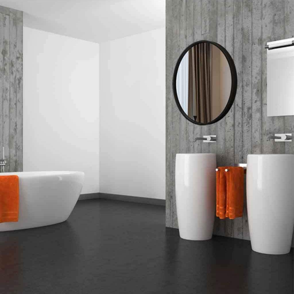 Specchio Espejo Redondo Grande para baño, Espejo Decorativo antiguo para comedor y Sala de estar, Espejo Redondo de Metal Negro (Tamaño: 40 cm)