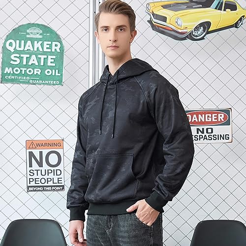 MANLUODANNI Mens Hooded Sweatshirt Casual Long Sleeve Drawstring Print Pullover Hoodies3