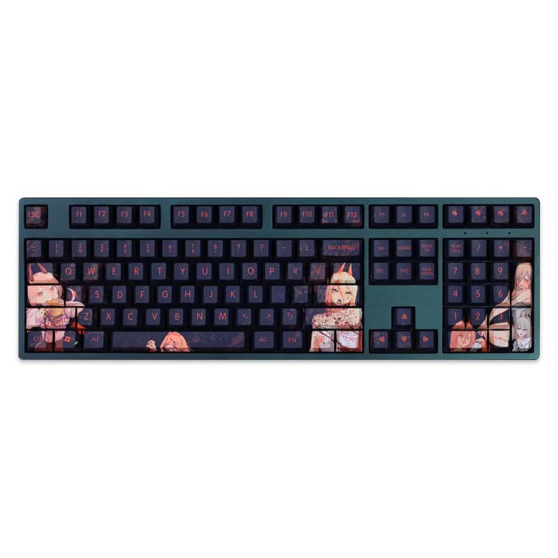 Wooting60 キーボード（JIS配列）｜マキマ花柄キーキャップ キーキャップ 英字配列 かな無し プリン 108キー CherryMX対応