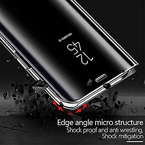 Image of Clear View Smart Stand Mirror Flip Case Cover for Samsung Galaxy M31 - Black