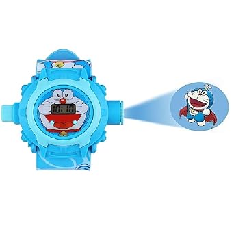 Fitro Digital 24 Images Doraemon Projector Watch for Kids Boys Watch & Girls Watch, Diwali Gift, Birthday Return Gift (Color May Vary)