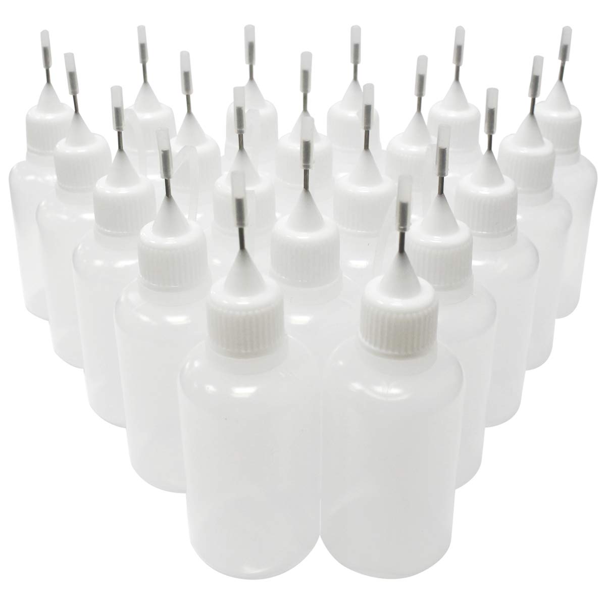 Kang&Chang20pcs,30ml,Squeezable Plastic Bottles with Steel Needle Dropper and Childproof Cap,for liquid