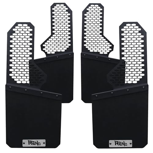 Image of RENO Silverado Mud Flaps, Front + Rear Mud Guards Sides Splash Guards Heavy Duty Vehicle Sediment Protection Compatible with Truck Silverado 1500 2500 3500 (4PCS)
