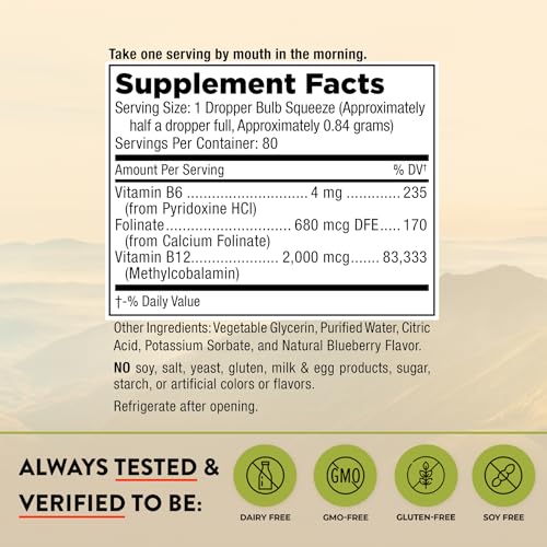  Mt. Angel Vitamins B12 Essential Trio for Vegan Sublingual Drops
| High-Potency Methyl B12, B6 & Folate from Mt. Angel 