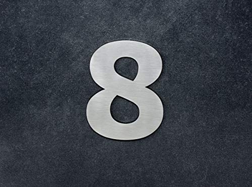 EVI Herrajes 640/120-8 2, Adhesivo,120mm, Acero Inoxidable AISI 316, de Casa, de Portal, Exterior, Numero 8