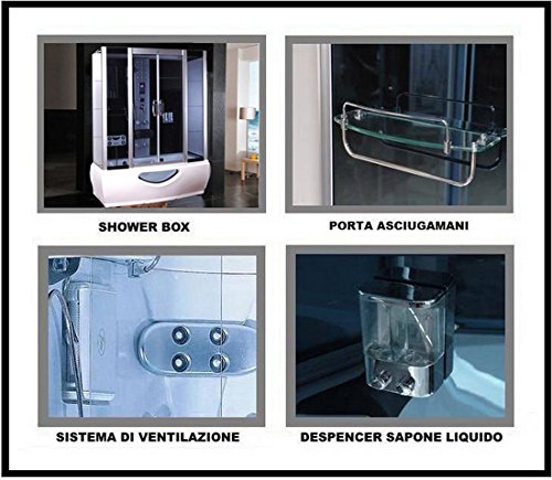 Cabina hidromasaje con bañera de baño 167 x 85 con sauna cromoterapia