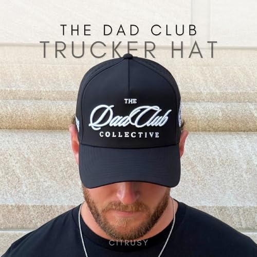 Image of CITRUSY Athletic Trucker Golf Hat | Performance Mens 5 Panel Cap | Cool Breathable Waterproof Workout Running Snapback