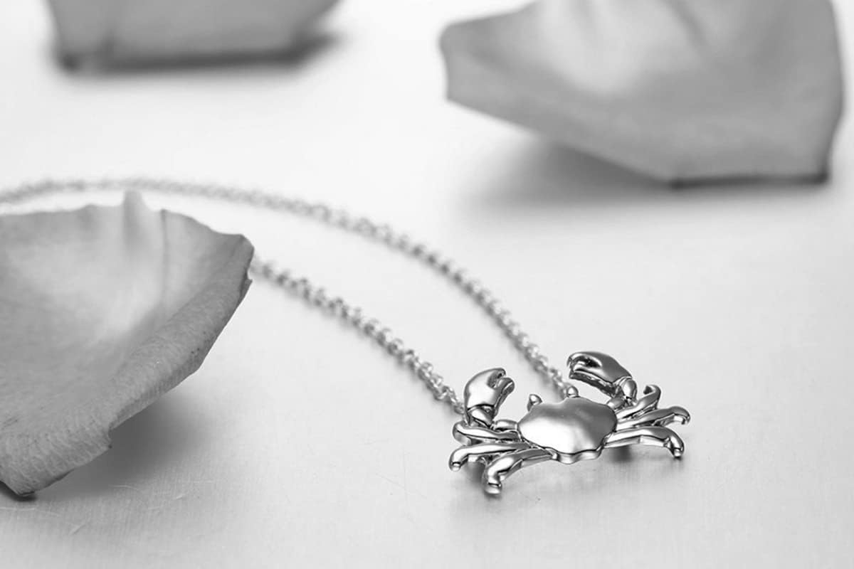 MOKAVIKY 25 Animal Crab Pendant Necklace for Women Silver Chain Crab Charm Choker Dainty Jewelry - Image 4