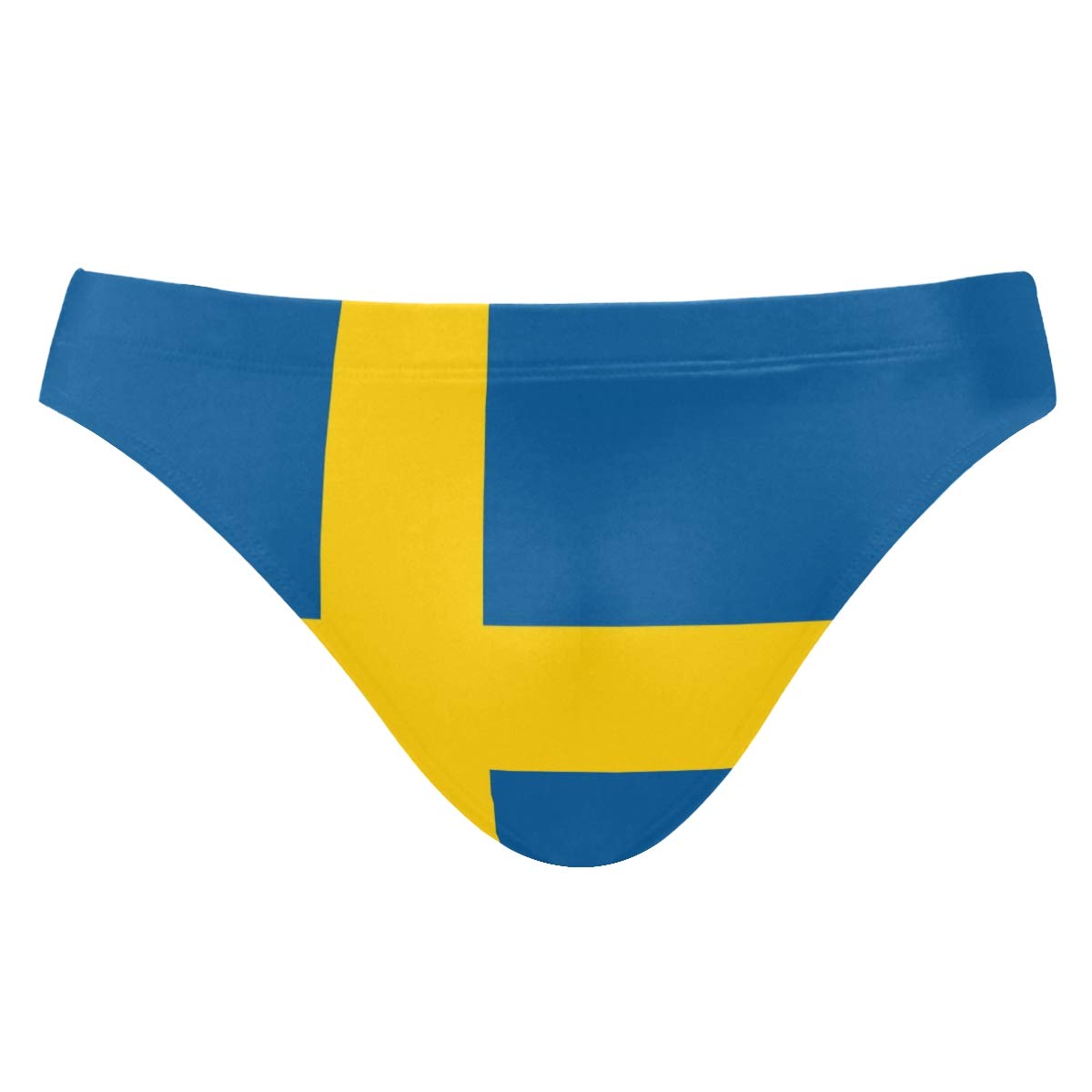 FANTAZIO Flag of Sweden Mens Sexy Bikini Swimwear Soft Swimsuit Men Brief