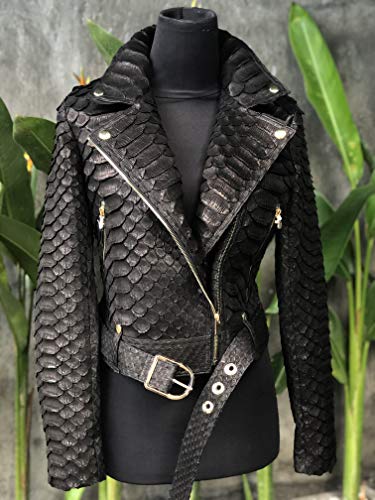 snakeskin biker jacket