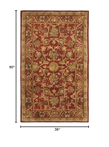 Tapete artesanal tradicional SAFAVIEH 91x152 cm rojo miniatura 2