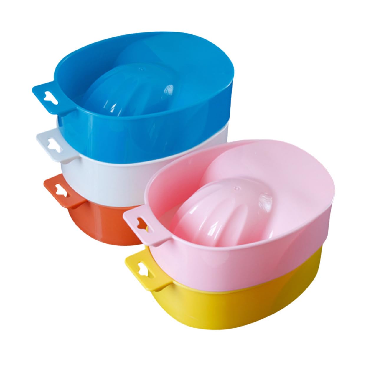 FOMIYES 5pcs Manicure Soak Bowl Gel Nail Polish Remover Tray for Hand Care Nail Art Random Color