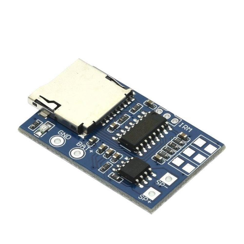 TF Card MP3 Decoder Board Module 3.75V Lithium Battery Power Supply with 2W Mixed Mono Memory Playback Function