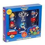 P.M.I. Brawl Stars Sammelfiguren | 8 Spielzeuge aus 24 Sammlerstücken in 1 Box Merch enthält den silberhäutigen Gegenstand | Mini-Spielzeug mit 2 versteckten seltenen Figuren (Sortiment B)