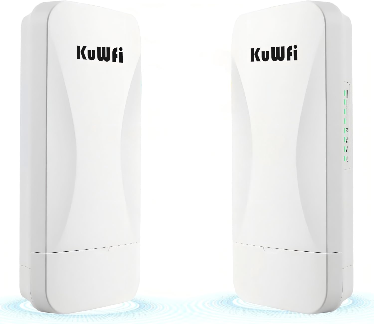 KuWFi Point to Point Gigabit Wireless Bridge 5.8G 900Mbps 1Gbs LAN Ports Long Range CPE Bridge Network Extend Outdoor 3KM/1.86Miles to of Shop, Barn,Farm and CCTV Connection