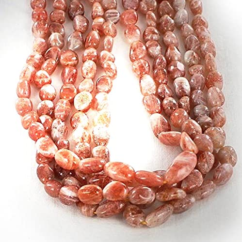 Perles de pierre de soleil pour bijoux énergétiques et colliers porteurs de lumière naturelle