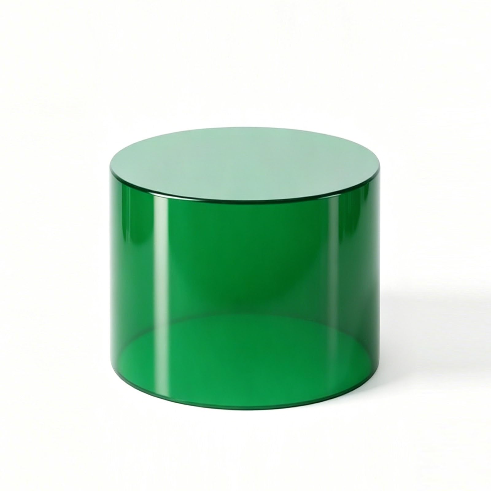 Acrylic Cylinder Display Pedestal Stand, 30/35/40cm Diameter Multi-Height Hollow Round Plinth, Polished Colorful Display Riser for Retail Clothing, Exhibition Decor(Green,40x80cm/15.7x31.5in)