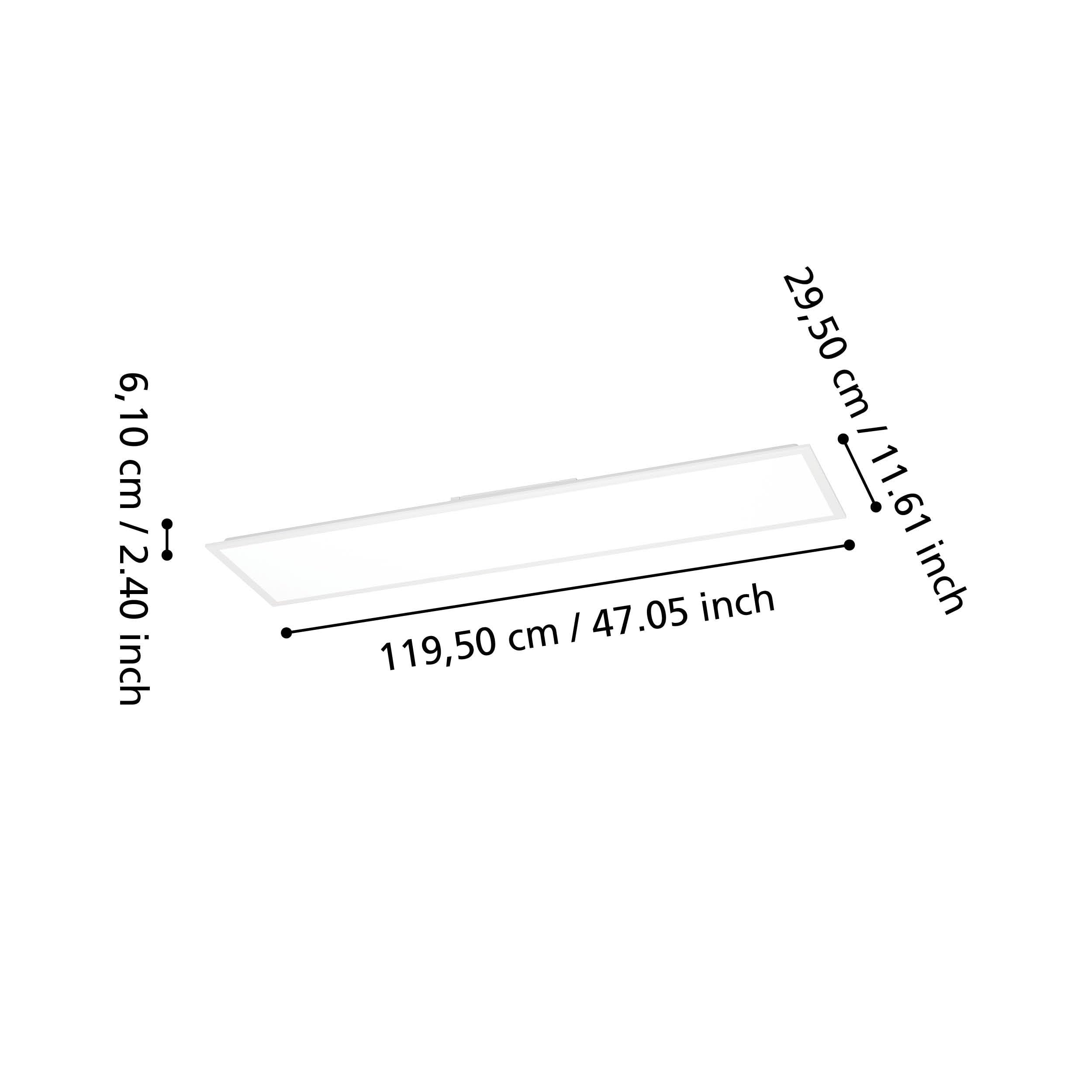 EGLO connect.z Smart-Home LED panel Moradillo-Z, 120 x 30 cm