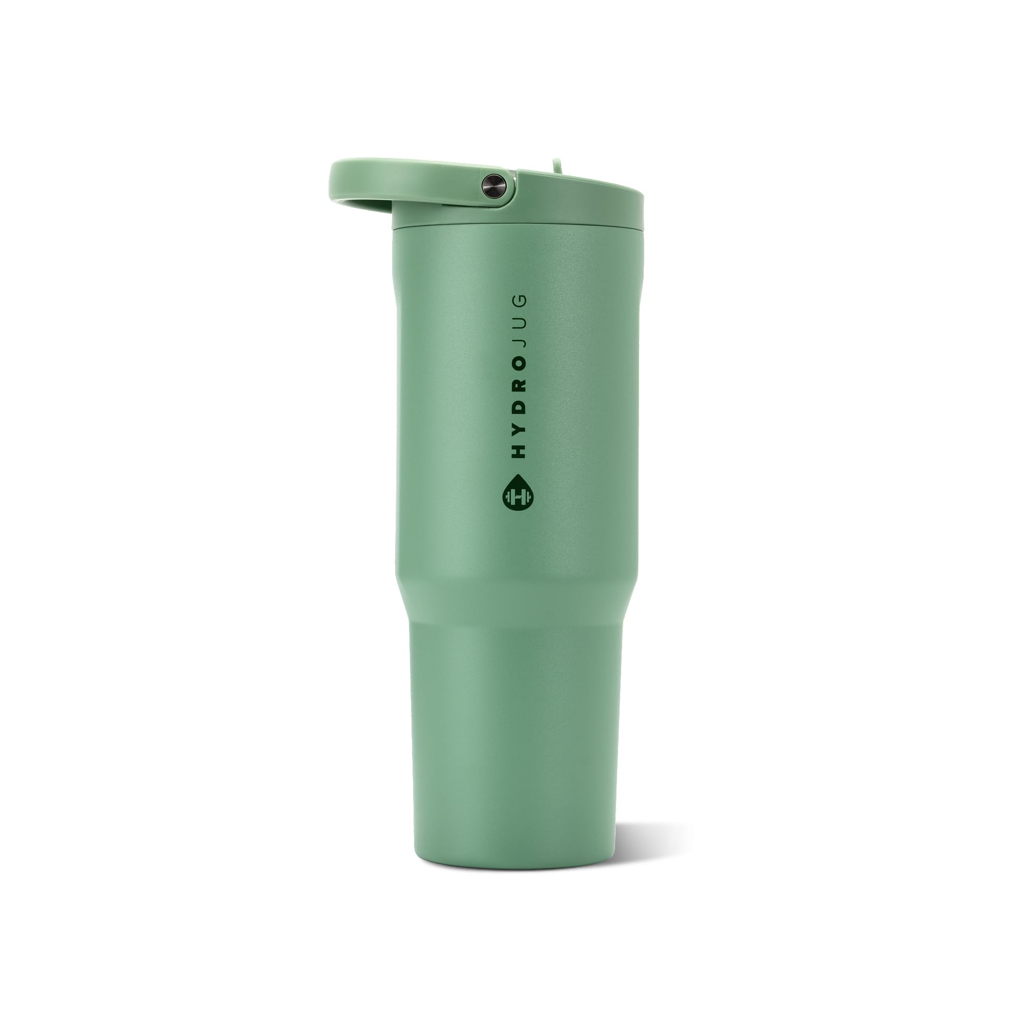 HydroJug Sport - Stainless Steel Tumbler with Straw, Vacuum Insulated, 40oz Leakproof Water Bottle, Ergonomic Design, Reusable, Dishwasher Safe, Rubber Base, Durable for Gym or Outdoors, Sage — image 1