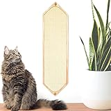 Wall Mounted Cat Scratcher, Natural Sisal Cat Scratching Post, Vertical Scratch Pad for Indoor Cats...