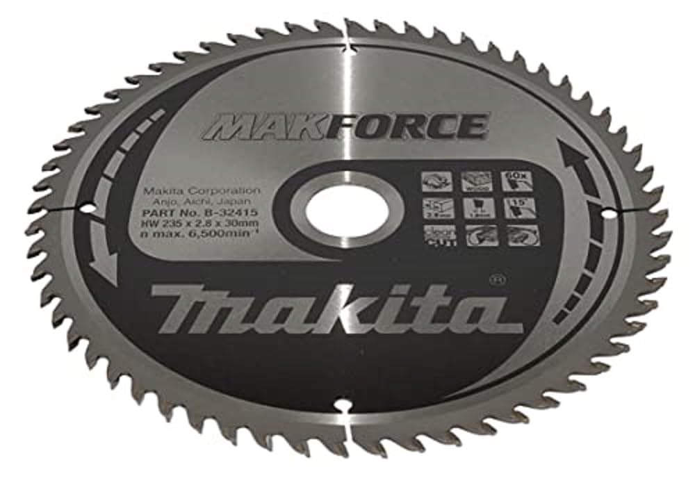 Makita Black B-32415 Makforce Tct Saw Blade 235X30x60t