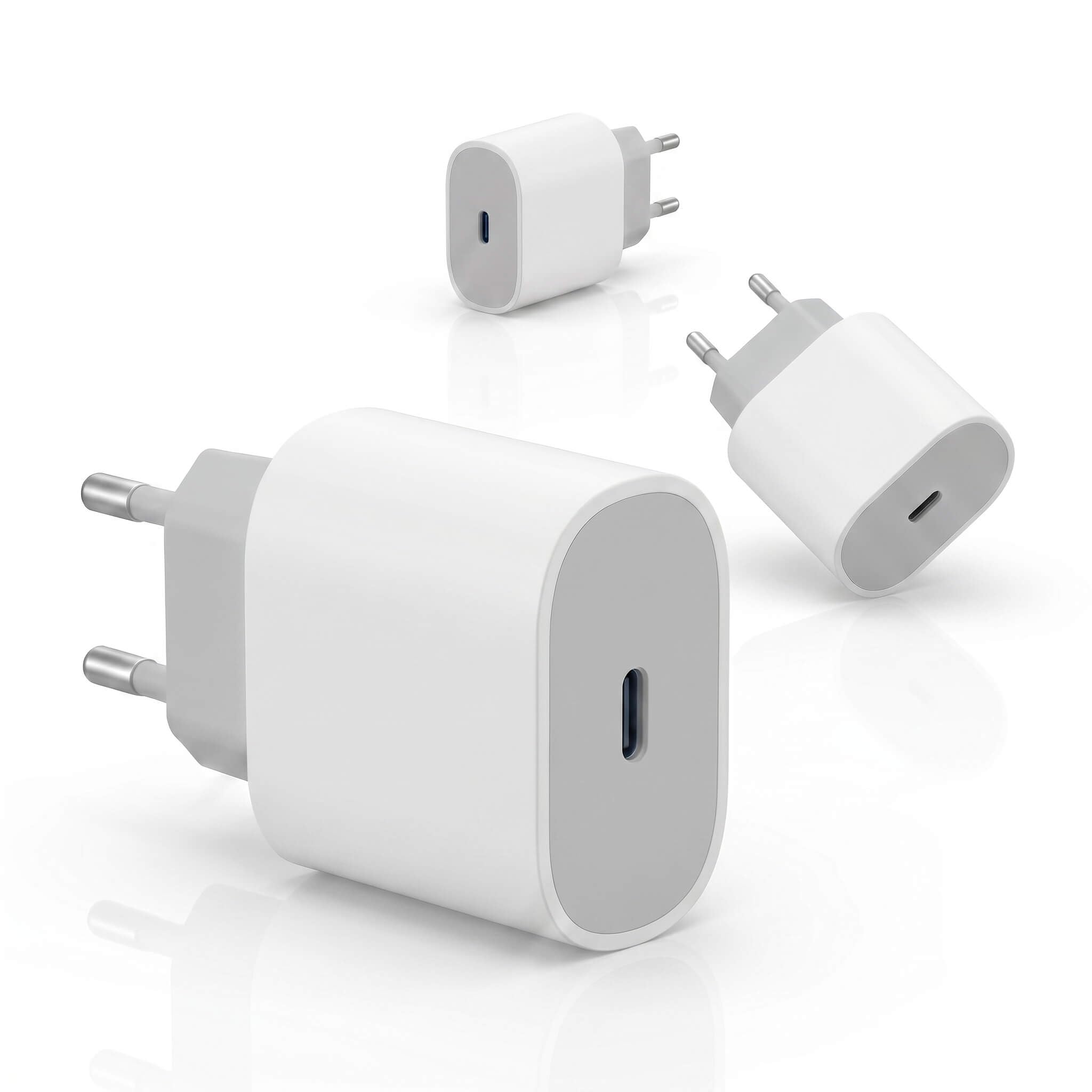 Cargador USB-C (25 W, compatible con iPhone 16, 15, 14, 13, 12, 11, Pro Max Plus, SE, 10 unidades de corriente PD 3.0, carga rápida, diseño compacto y seguro, color blanco