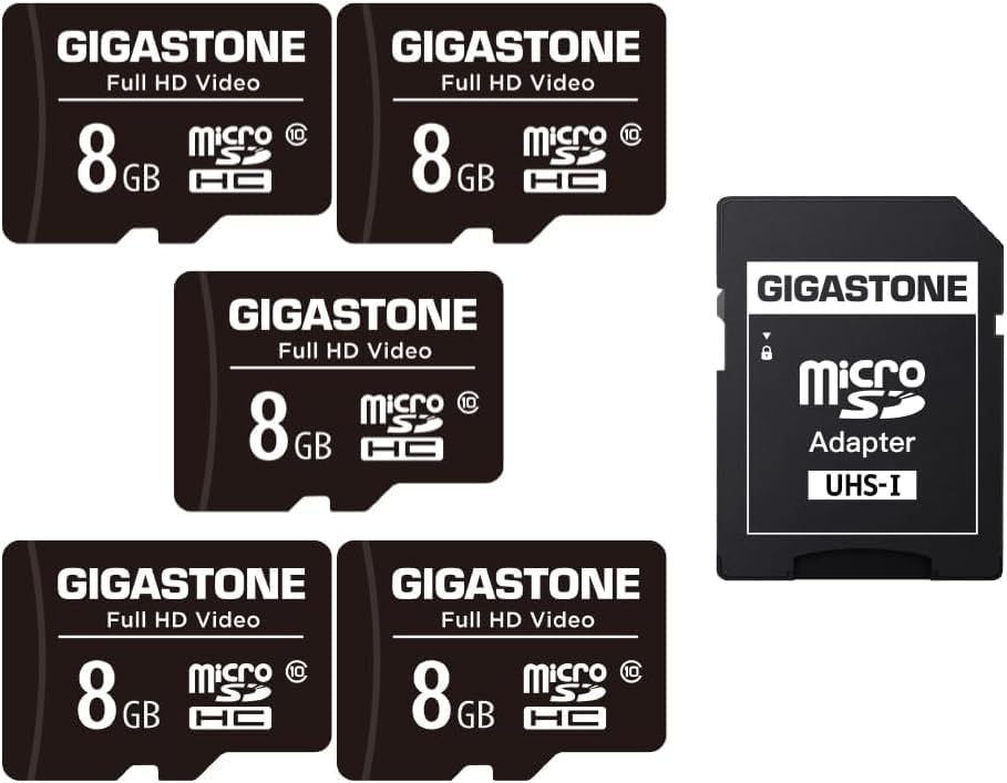 GIGASTONE 8GB Micro SD Card 5-Pack, High Read Speed up to 80MB/s. Ideal for Portable Full HD Video, U1 C10 Micro SDHC UHS-I Card with 2 Mini Cases and 1 SD Adapter.-picture-19