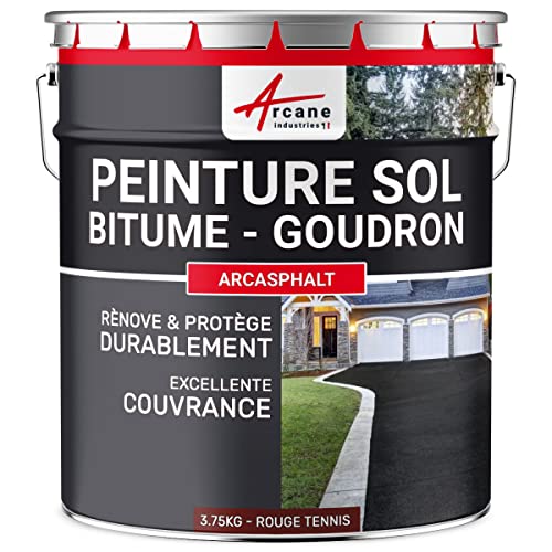 ARCANE INDUSTRIES Peinture Bitume, Goudron, Asphalte, Macadam, béton, enrobé : Arcasphalt - 3.75...