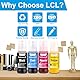 LCL 400 ml Sublimationstinte Nachfüllpackung kompatibel für Epson EcoTank et 1810 2810 2820 2850 2830 2815 4810 Drucker ET-3700 for Heat Transfer Mug,Tumbler,T-Shirts(Autofill/UV-Schutz/Unnötig ICC)