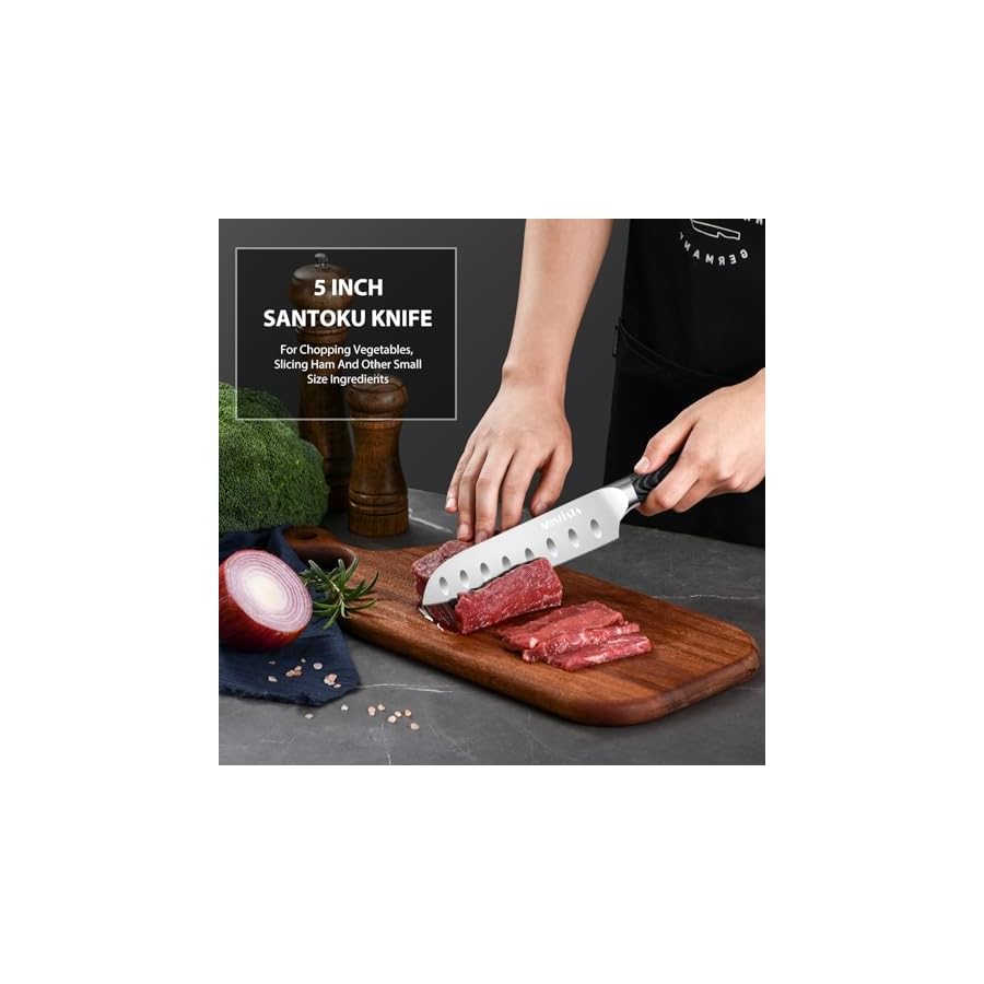 MOSFiATA-3pcs-Kitchen-Knife-Set-Sharp-Chef-Knife-High-Carbon-German-EN14116-Stainless-Steel-Santoku-Cooking-Knife-Fruit-Paring-Knife-Kitchen-Chopping-Knives-Set-with-Wooden-Handle-and-Gift-Box MOSFiATA 3pcs Kitchen Knife Set, Sharp Chef Knife High Carbon German EN1.4116 Stainless Steel Santoku Cooking Knife, Fruit Paring Knife Kitchen Chopping Knives Set with Wooden Handle and Gift Box