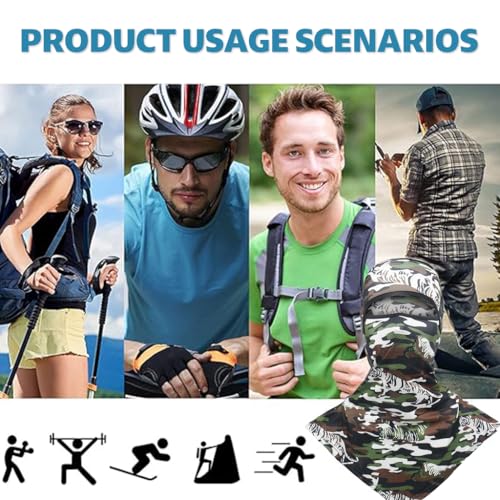 Image of Proberos 1 Piece Summer Balaclava Face Mask for Bikers, UV Protection Face Mask, Long Neck Cover, Breathable Lightweight Full Face Mask for Outdoor Sports, Cycling, Running, Fishing