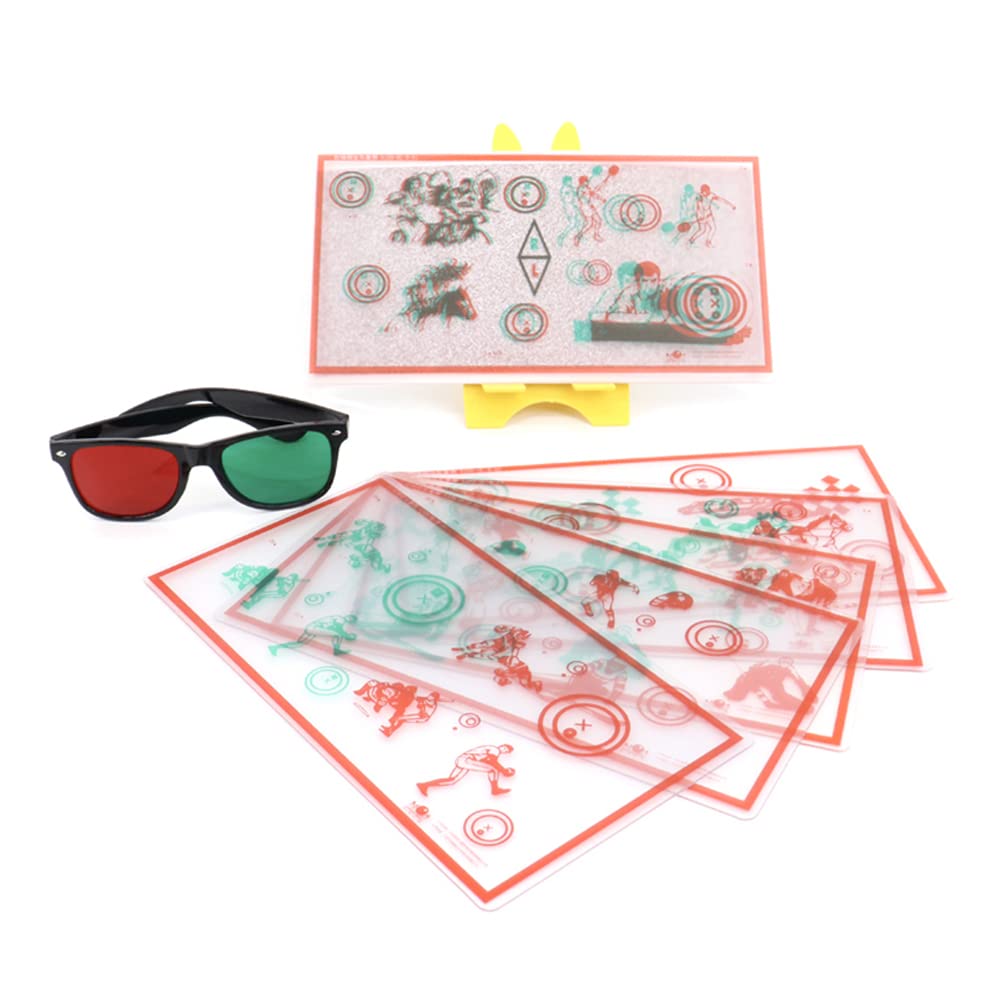red/Green Fixed Vision Therapy Convergence Incomplete Eye Trainer Stereo Training Card Vision Correction