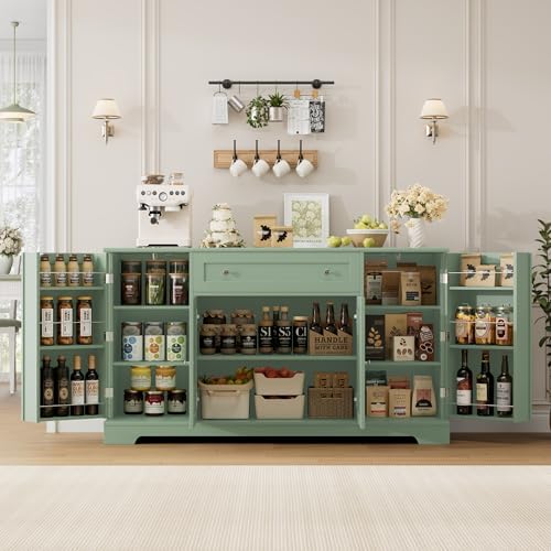 HITHOS 54" Buffet Cabinet with Storage, Modern Kitchen Buffet Sid...