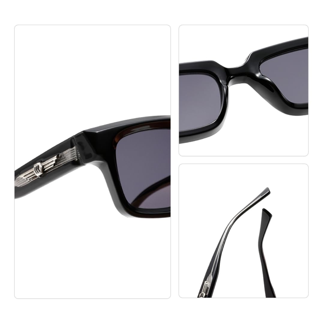 Gafas de sol UV400 para hombres y mujeres, marco cuadrado de aleación TR, lente pequeña de 50 mm para conducción al aire libre