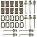 BOOSTEADY Kit of 30 Attachments for Molle Bag Tactical Backpack Vest Belt,D-Ring Grimlock Locking Gear Clip, Web Dominator Elastic Strings, Strap Management Tool Buckle