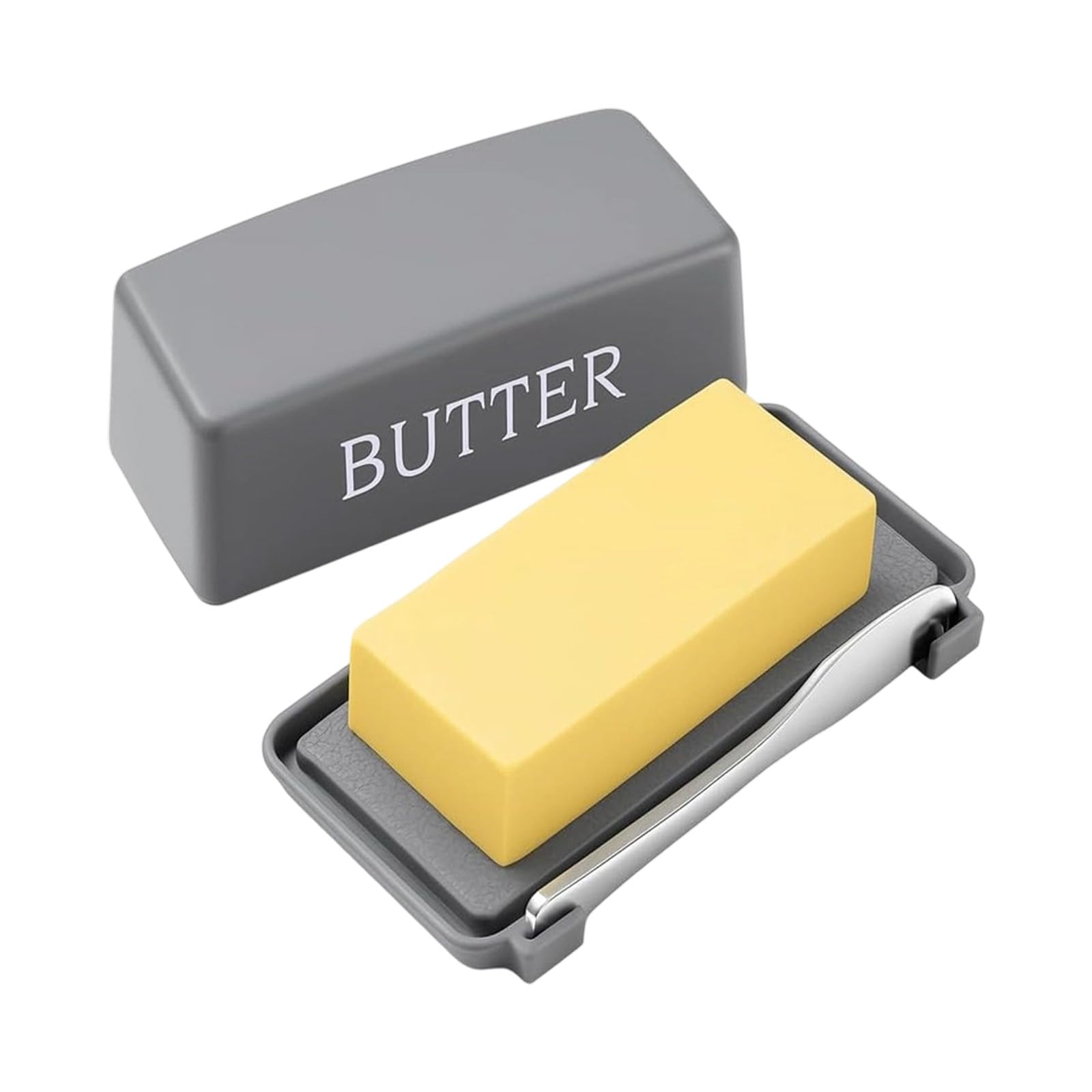 Jazuaiao Butter Holder Nonslip Slicers Included Tight Sealing Lid Construction for Organization PP Butter Storage Box