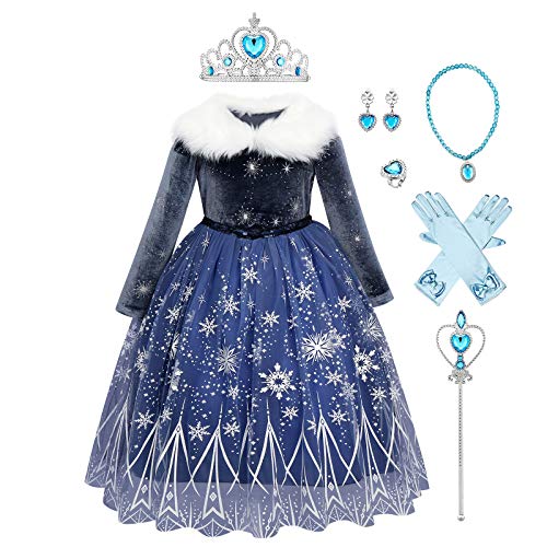Anna und Elsa Kleid Kinder Mädchen Frozen Eiskönigin 2 Verkleidung...