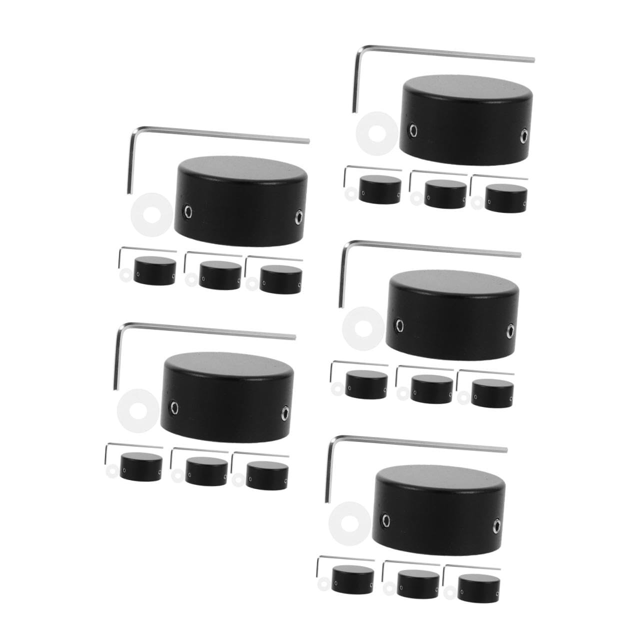 BESTonZON 5ensembles Capuchons De Pédale Effet De Guitare Métal De Protection Durable Pour Pédales De Guitare Accessoires Pratiques Pour Musiciens