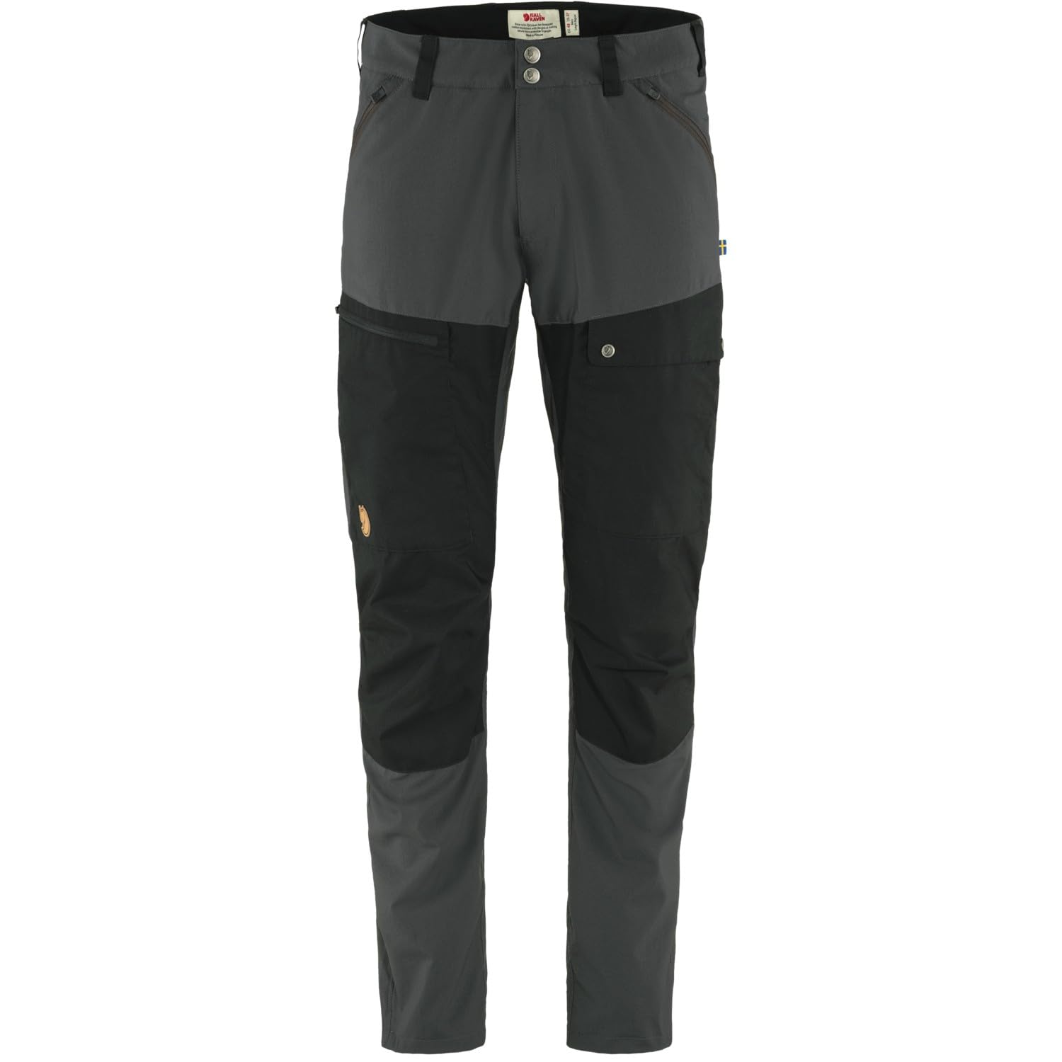 Fjallraven 81152R-030-550 Abisko Midsummer TRS M Reg Pants Men's Dark Grey-Black Size 46